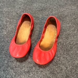 Tieks Coral Leather Flats Slip On Shoes Foldable Ballet Comfort